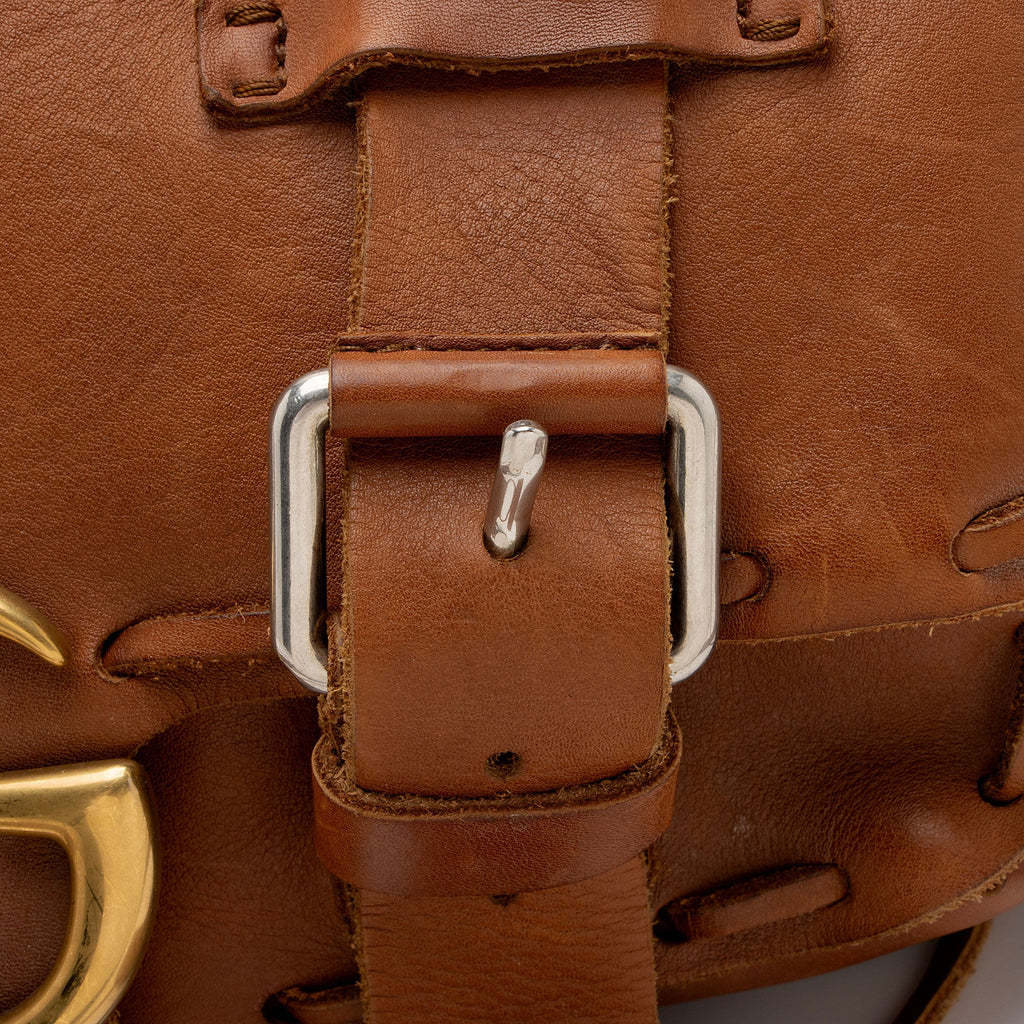 Gucci Aged Leather GG Marmont Messenger Bag (SHF-Z3pkBz)