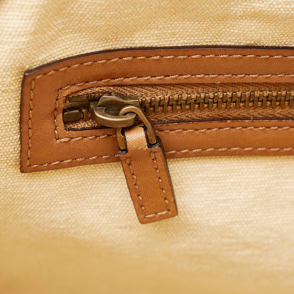 Gucci Bamboo Canvas Handbag (SHG-20998)
