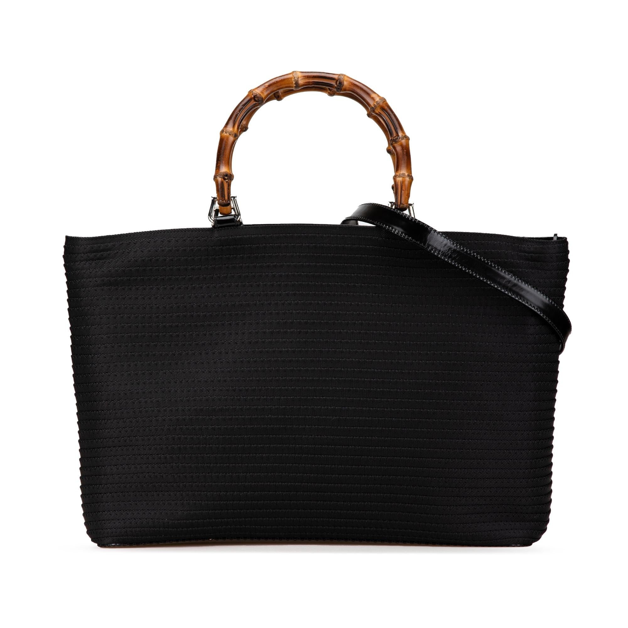 Gucci Bamboo Canvas Satchel