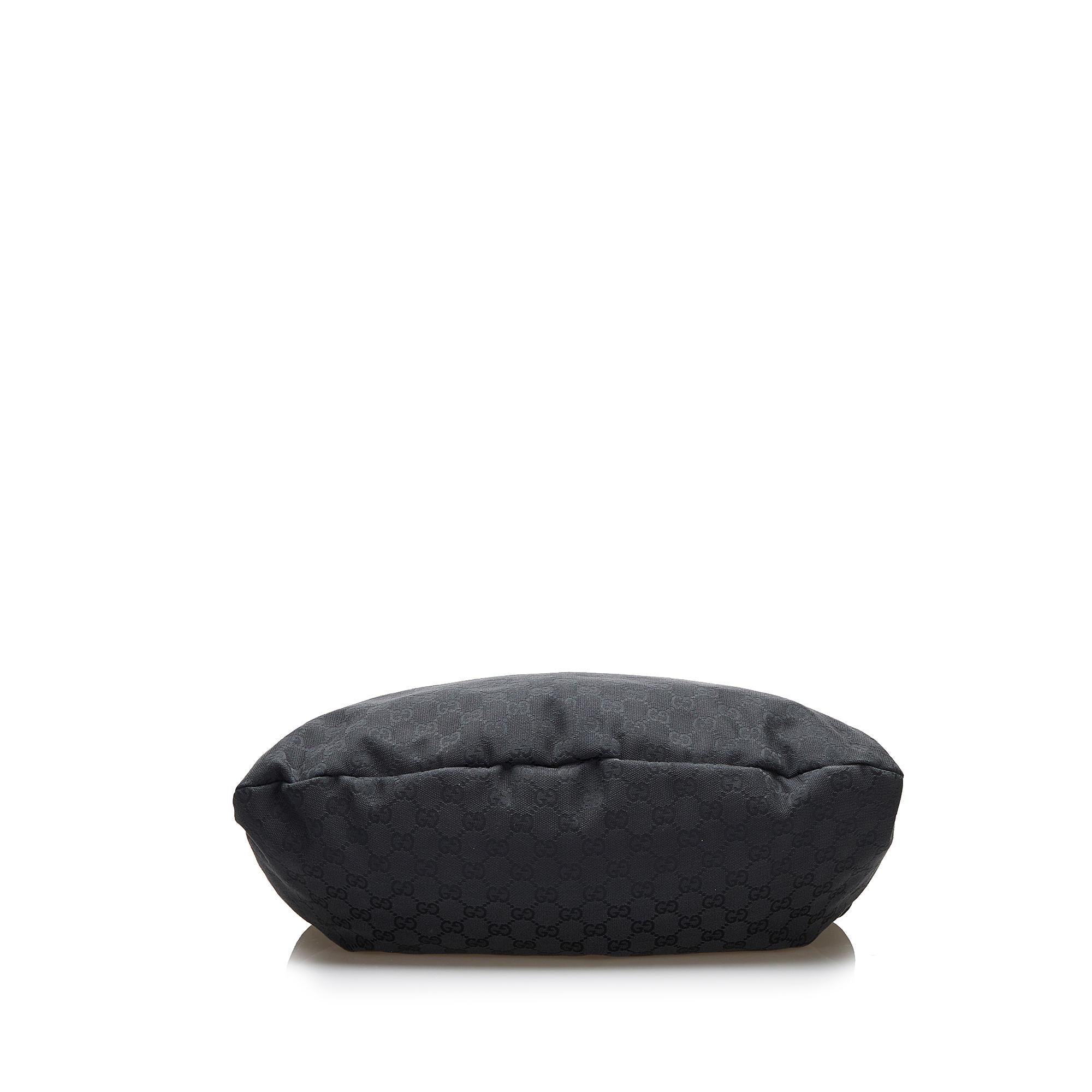 Gucci Bamboo GG Canvas Hobo Bag (SHG-yNeroE)
