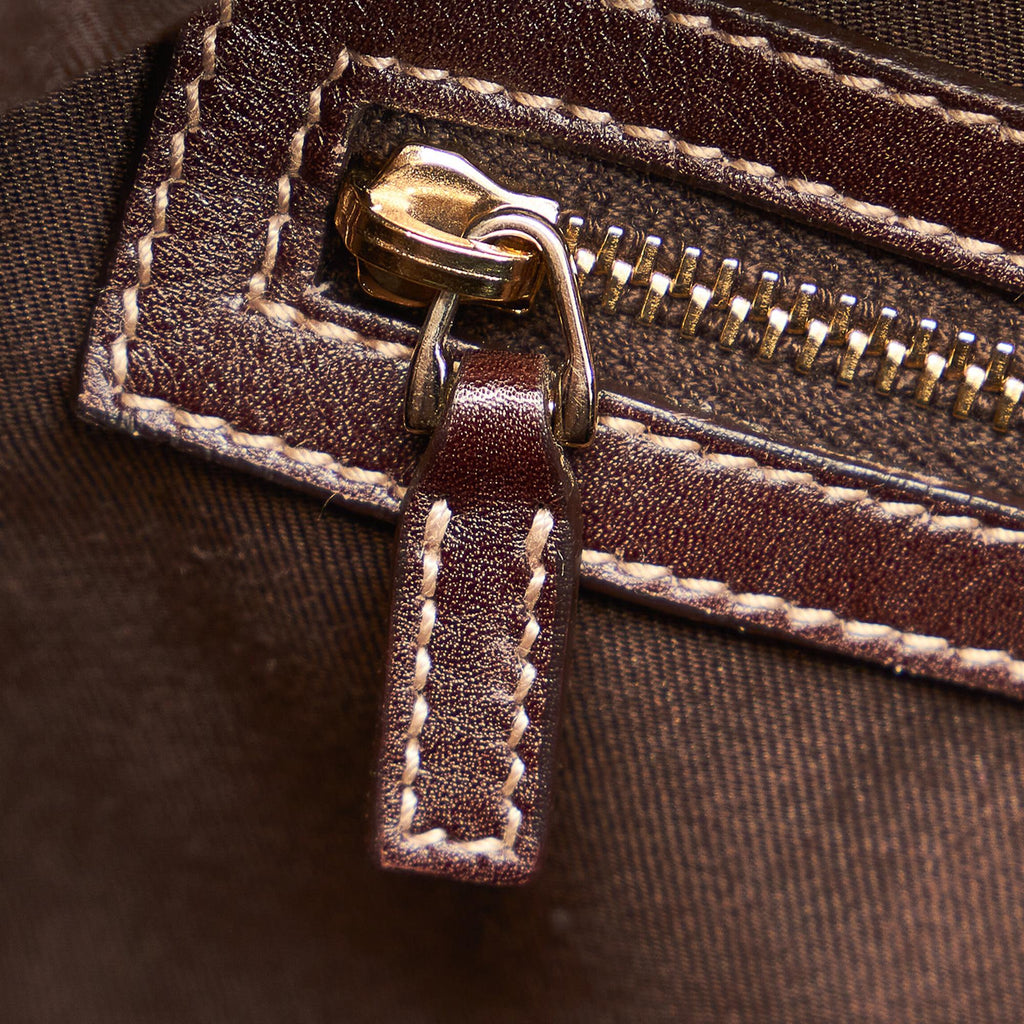 Gucci Bamboo GG Canvas Peggy Satchel (SHG-27270)