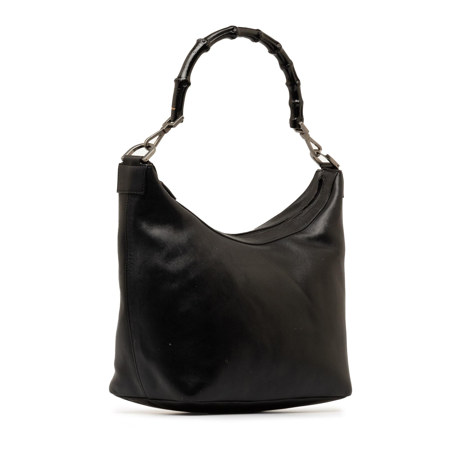 Gucci Bamboo Leather Shoulder Bag (SHG-h3pFCT)
