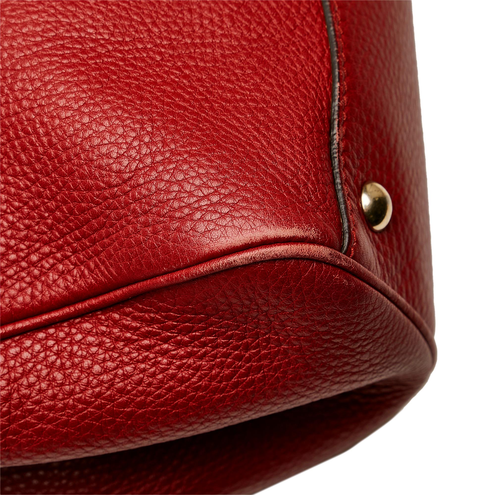 Gucci Bamboo Shopper Leather Handbag (SHG-35473)