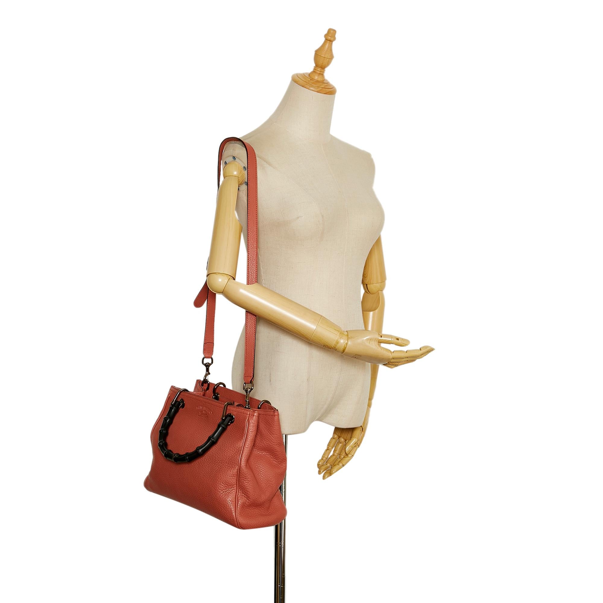 Gucci Bamboo Shopper Leather Satchel (SHG-36701)