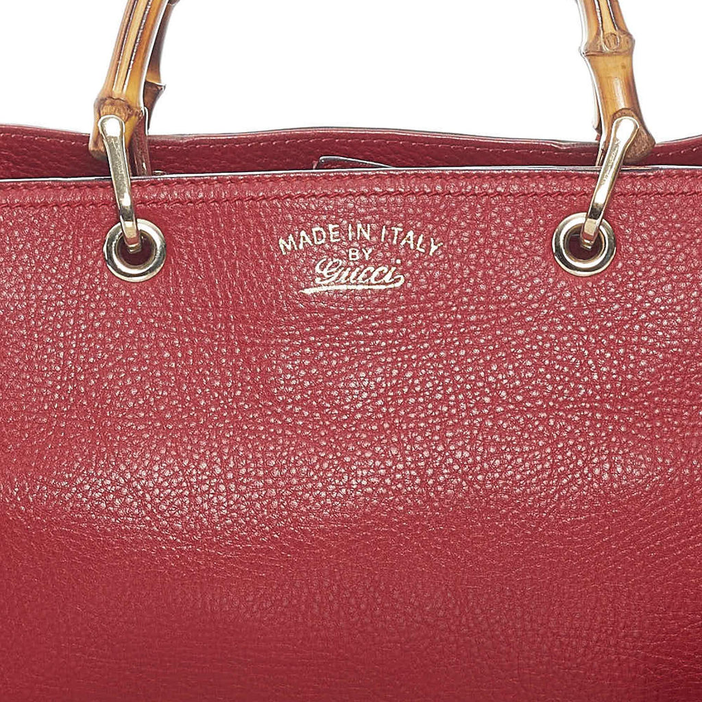 Gucci Bamboo Shopper Leather Satchel (SHG-37606)