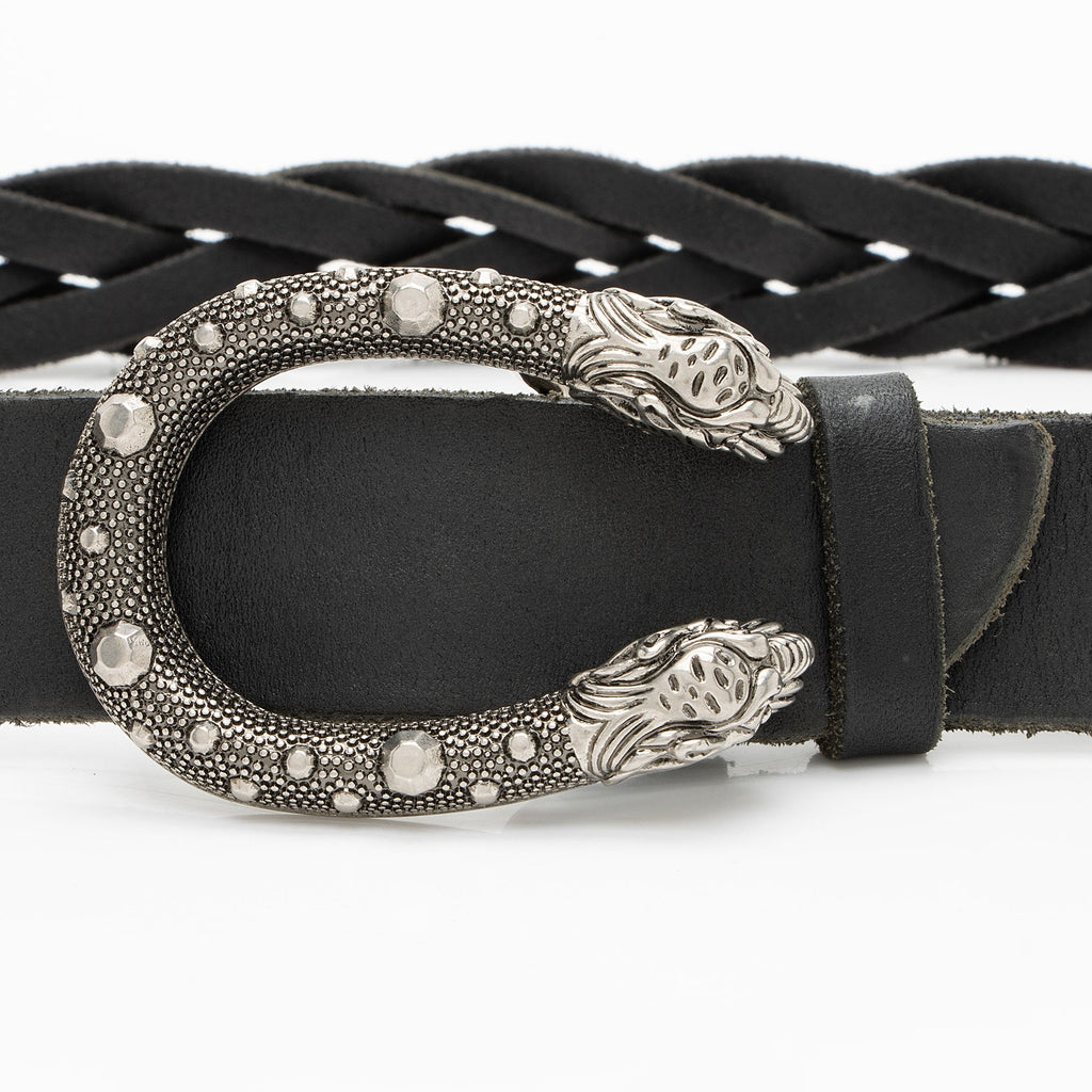 Gucci Braided Distressed Leather Dionysus Belt - Size 38 / 95