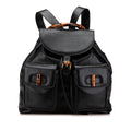 Gucci Calfskin Bamboo Drawstring Backpack
