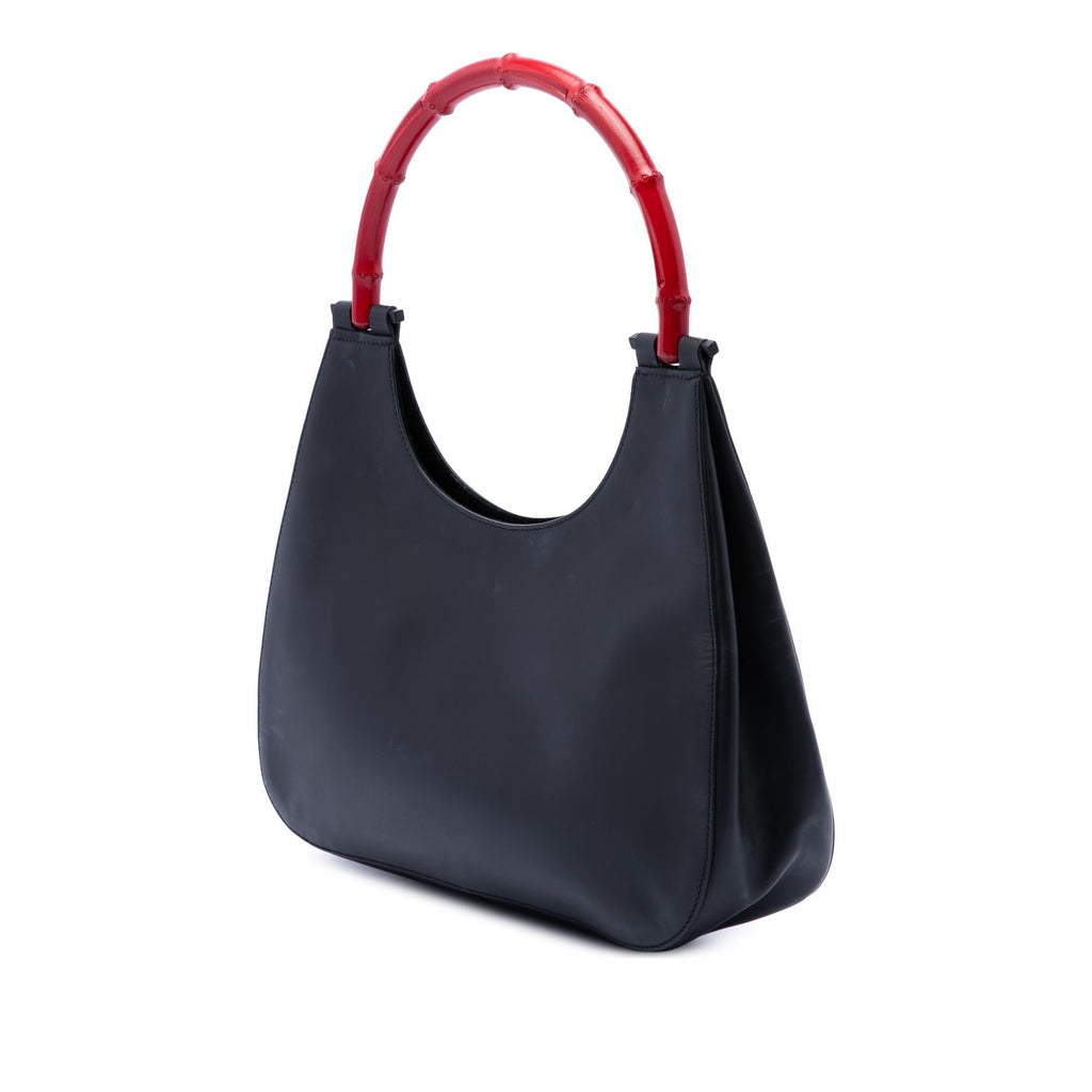 Gucci Calfskin Bamboo Handbag