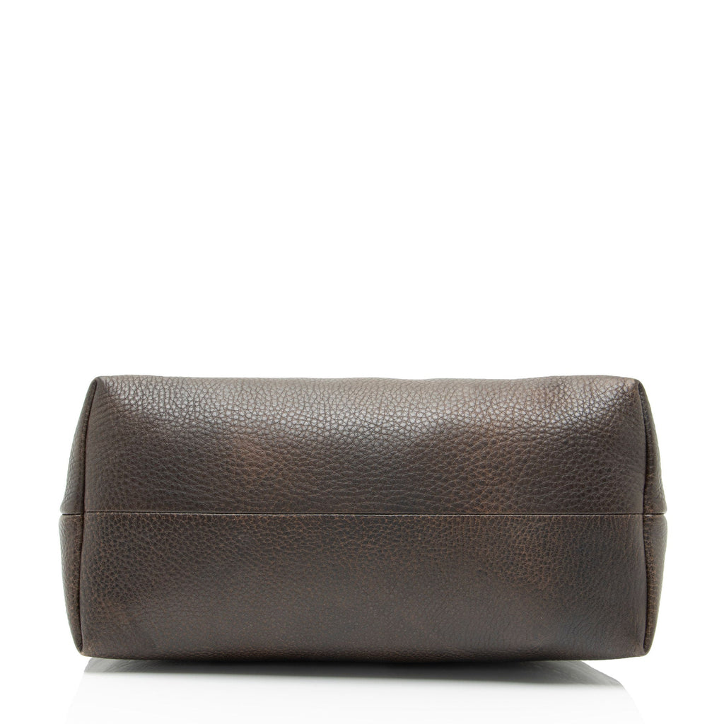 Gucci Calfskin Bamboo Laidback Crafty Dome Satchel