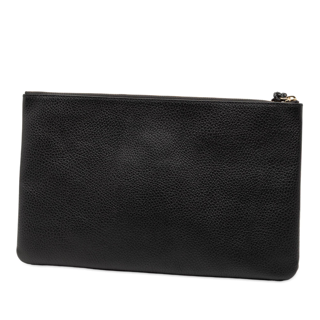 Gucci Calfskin Bamboo Tassel Clutch