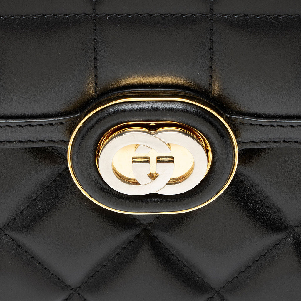 Gucci Calfskin Deco Mini Shoulder Bag
