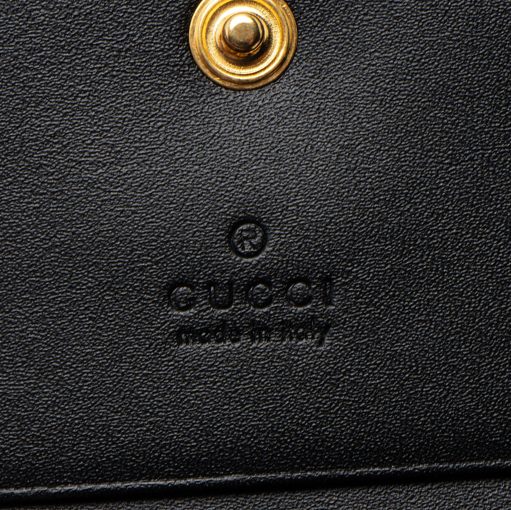 Gucci Calfskin Diagonal GG Card Case