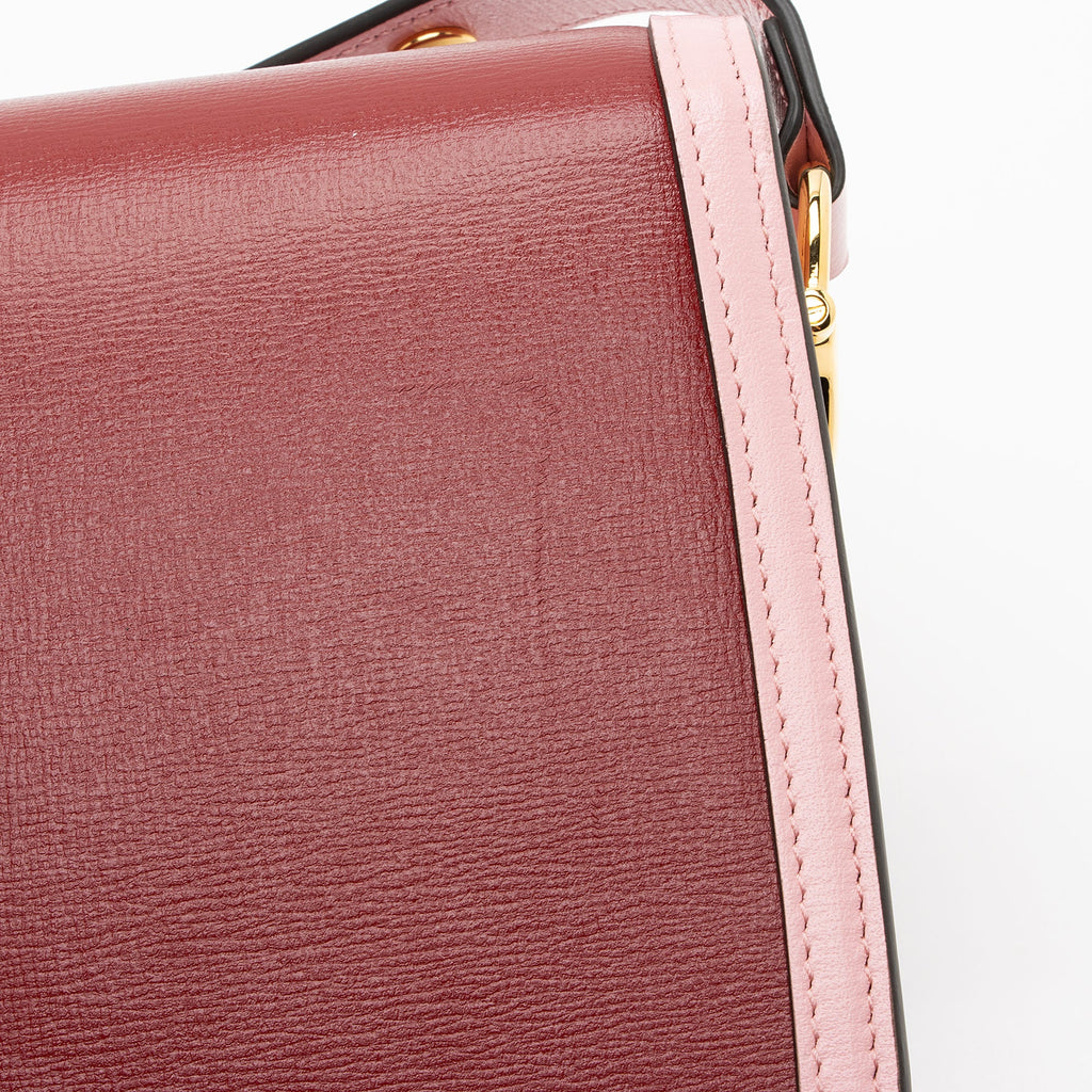 Gucci Calfskin Horsebit 1955 Bicolor Medium Bag