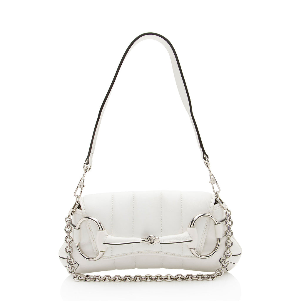 Gucci Calfskin Horsebit Chain Small Shoulder Bag