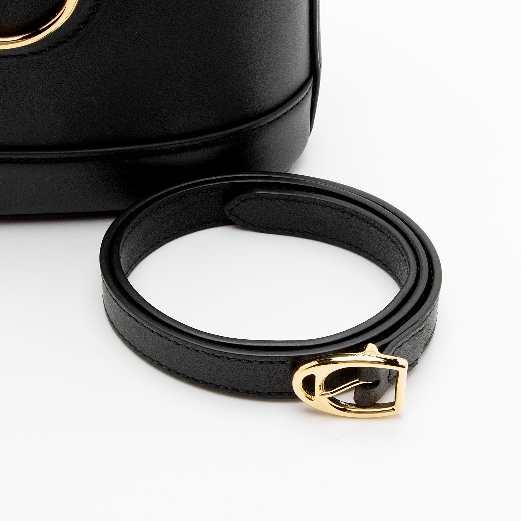 Gucci Calfskin Horsebit Gucci 73 Small Bucket Bag