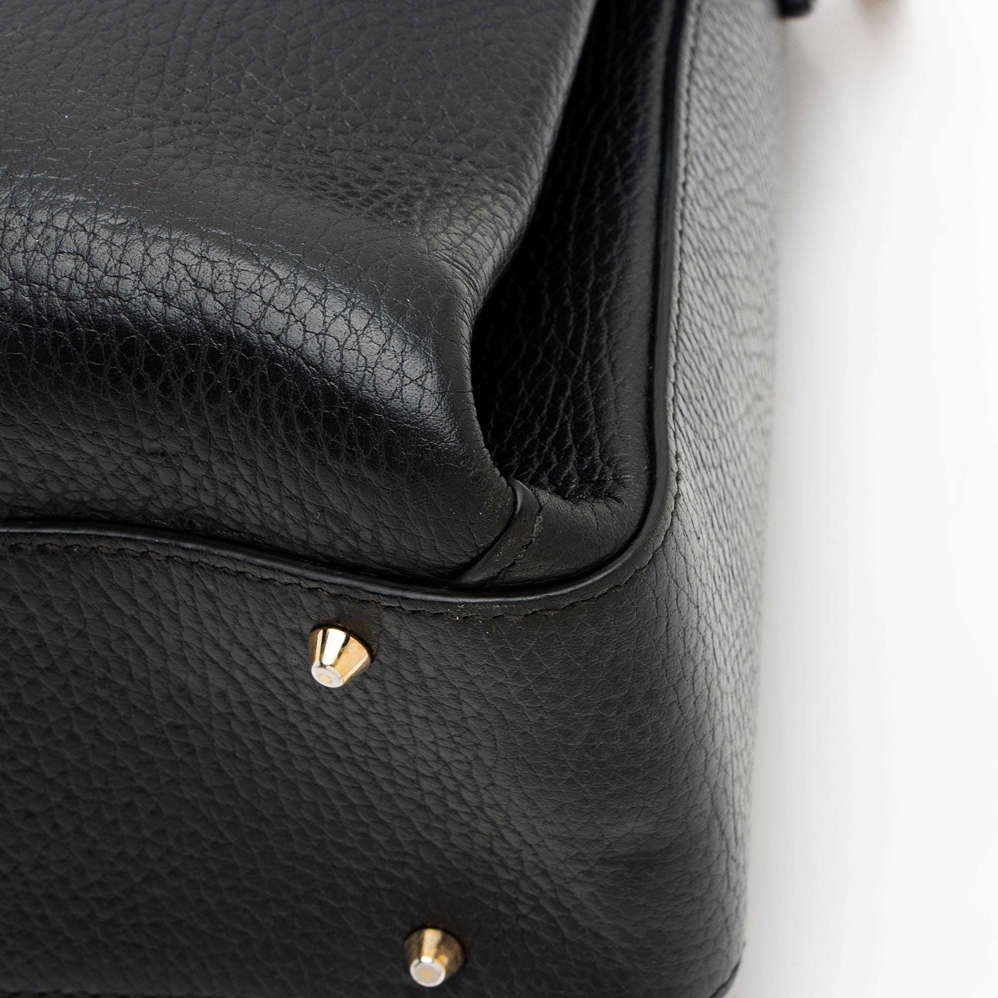 Gucci Calfskin Interlocking G Top Handle Medium Shoulder Bag