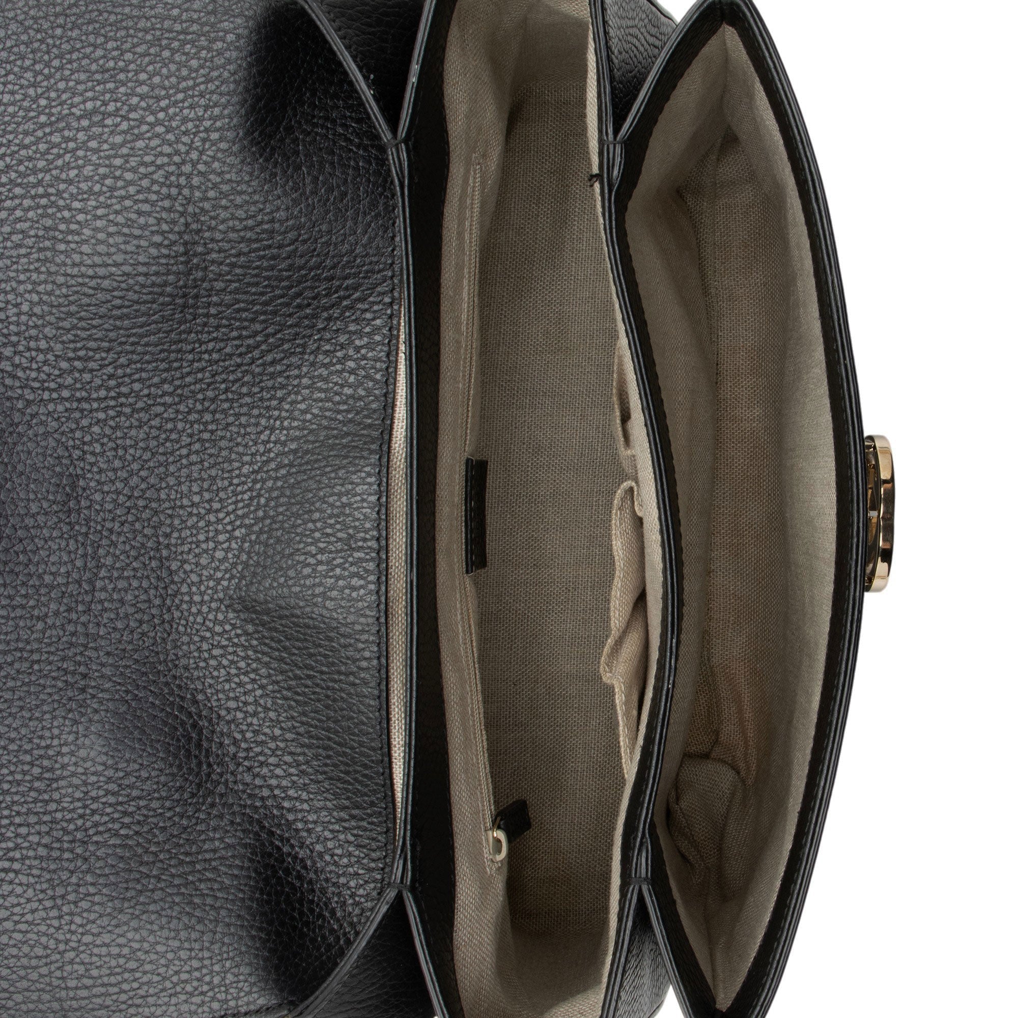 Gucci Calfskin Interlocking G Top Handle Medium Shoulder Bag