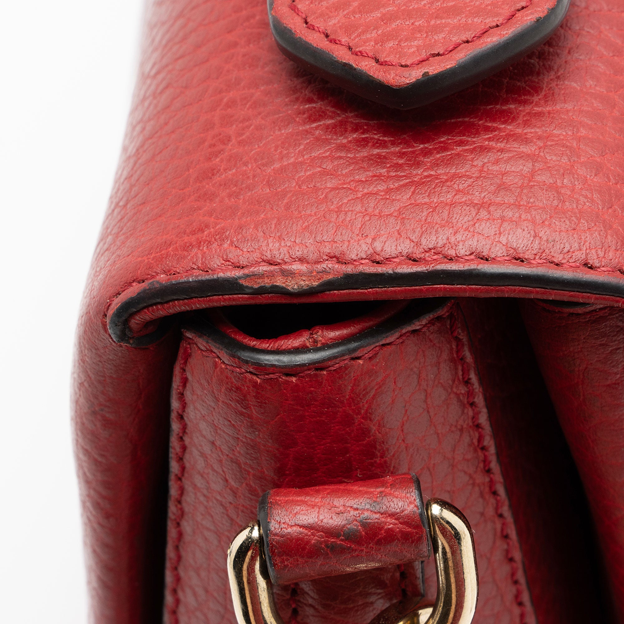 Gucci Leather Interlocking G Small Top Handle