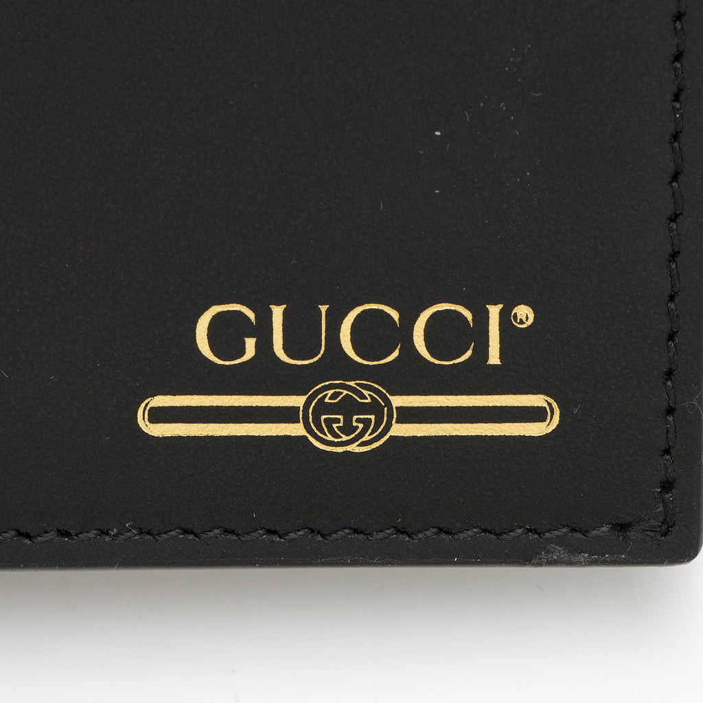 Gucci Calfskin Logo Bifold Wallet
