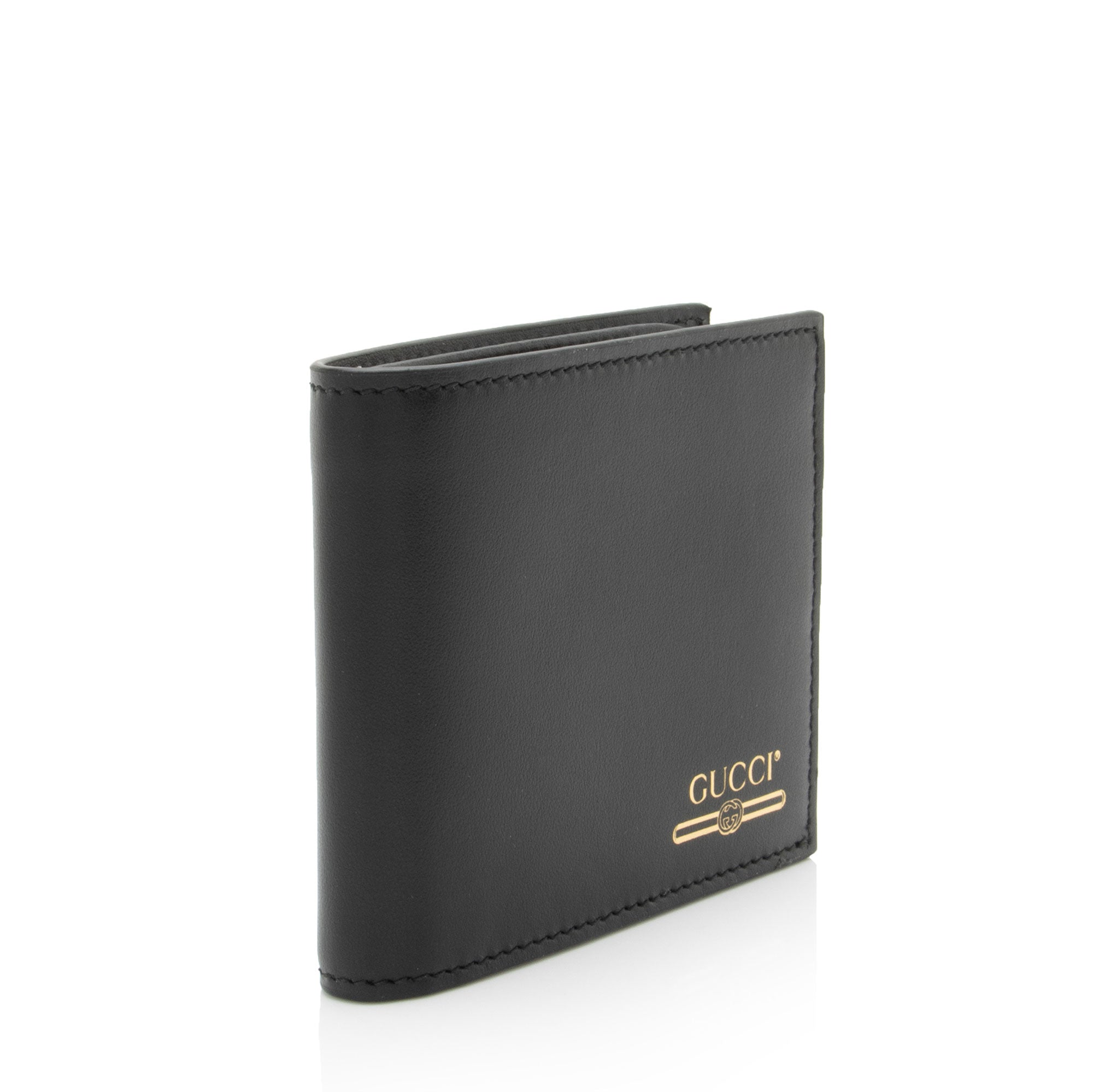 Gucci Calfskin Logo Bifold Wallet