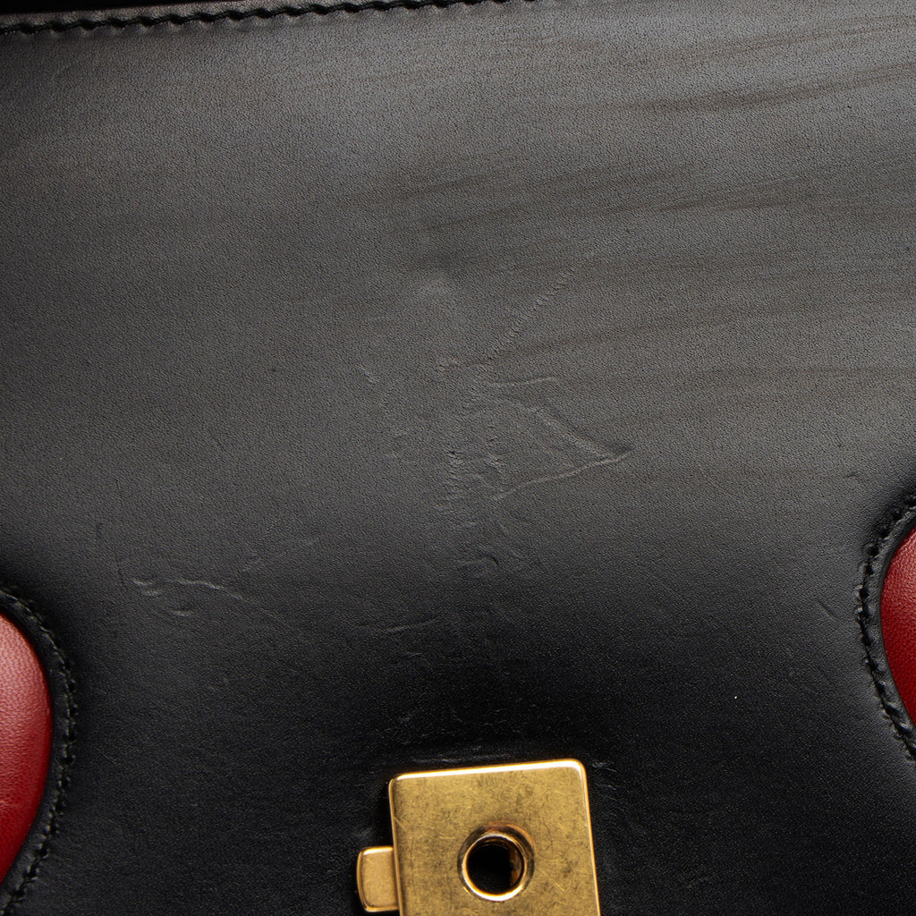 Gucci Calfskin Malaga Kid Heart GG Marmont Medium Flap Bag