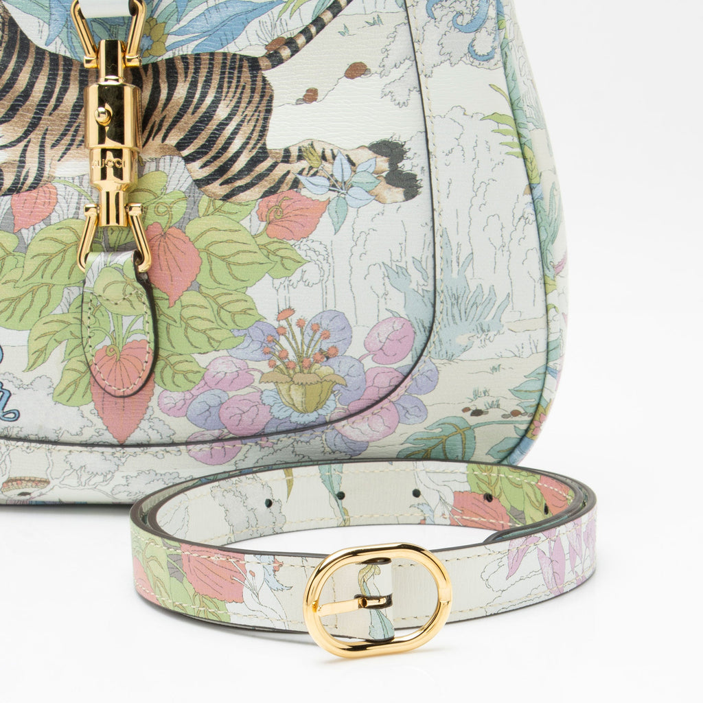 Gucci Calfskin Shangai Tiger Jackie 1961 Small Hobo