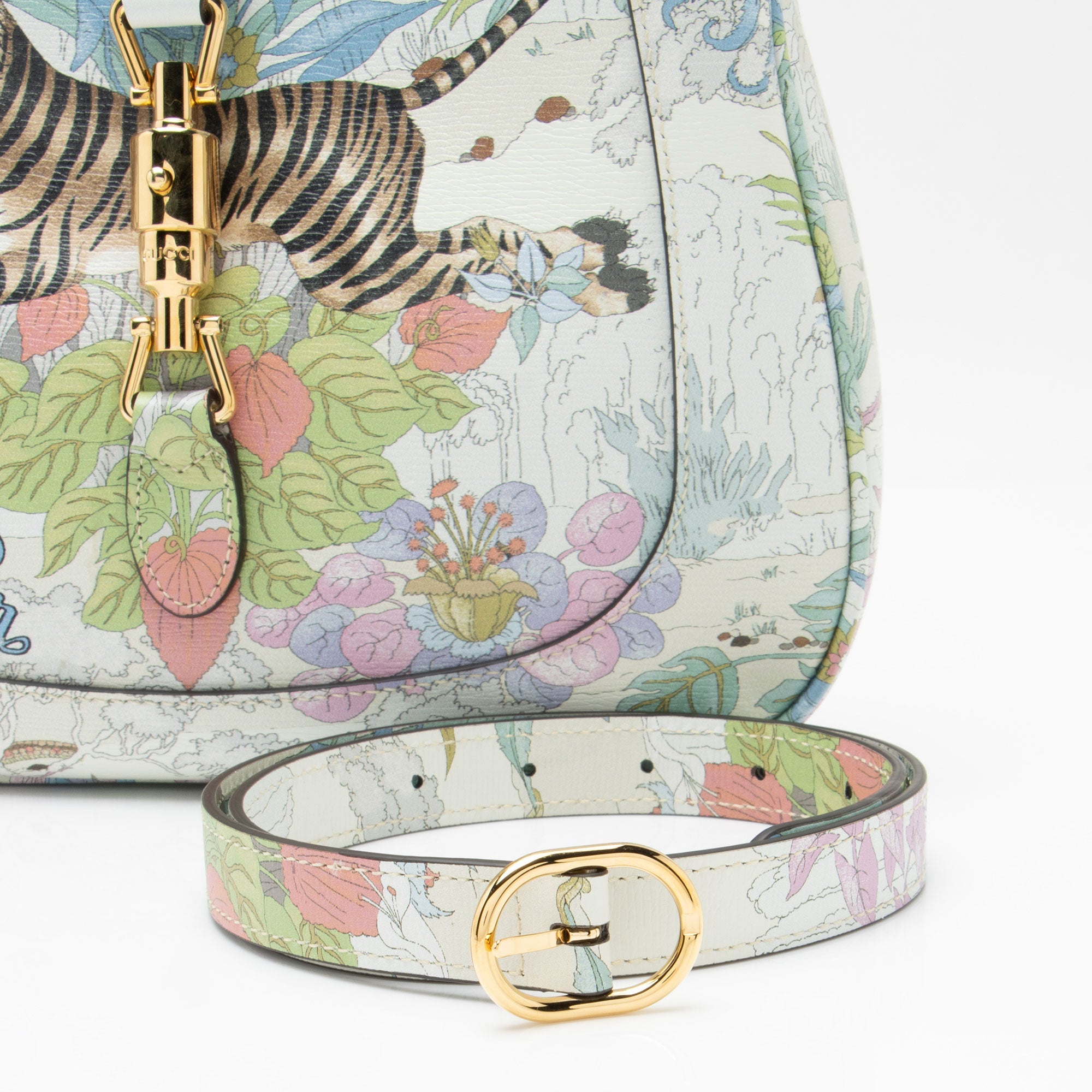Gucci Calfskin Shangai Tiger Jackie 1961 Small Hobo