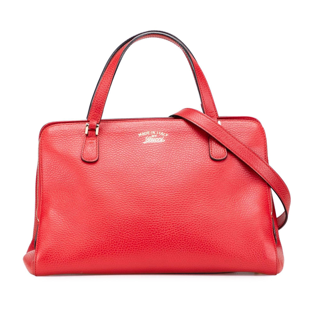 Gucci Calfskin Swing Top Handle Satchel