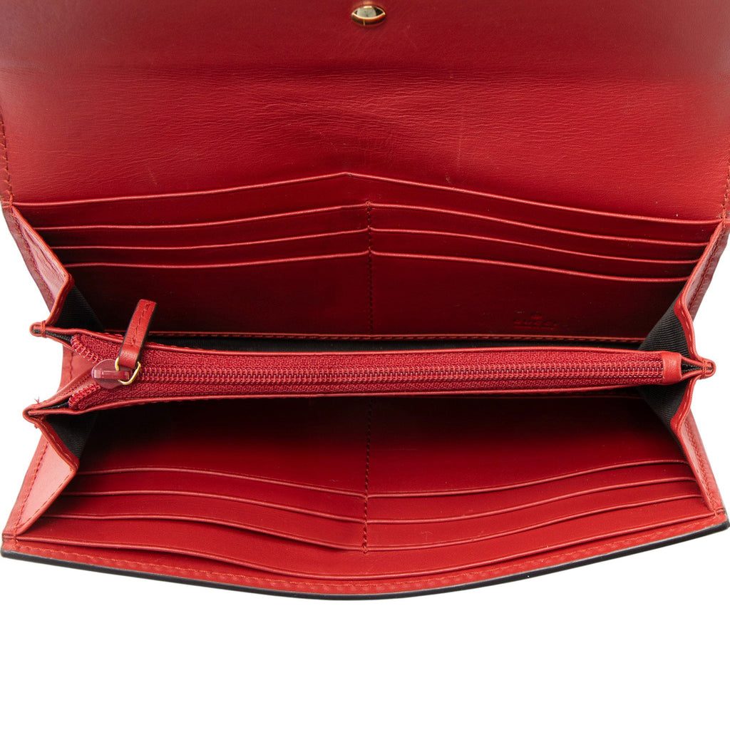 Gucci Calfskin Sylvie Continental Wallet