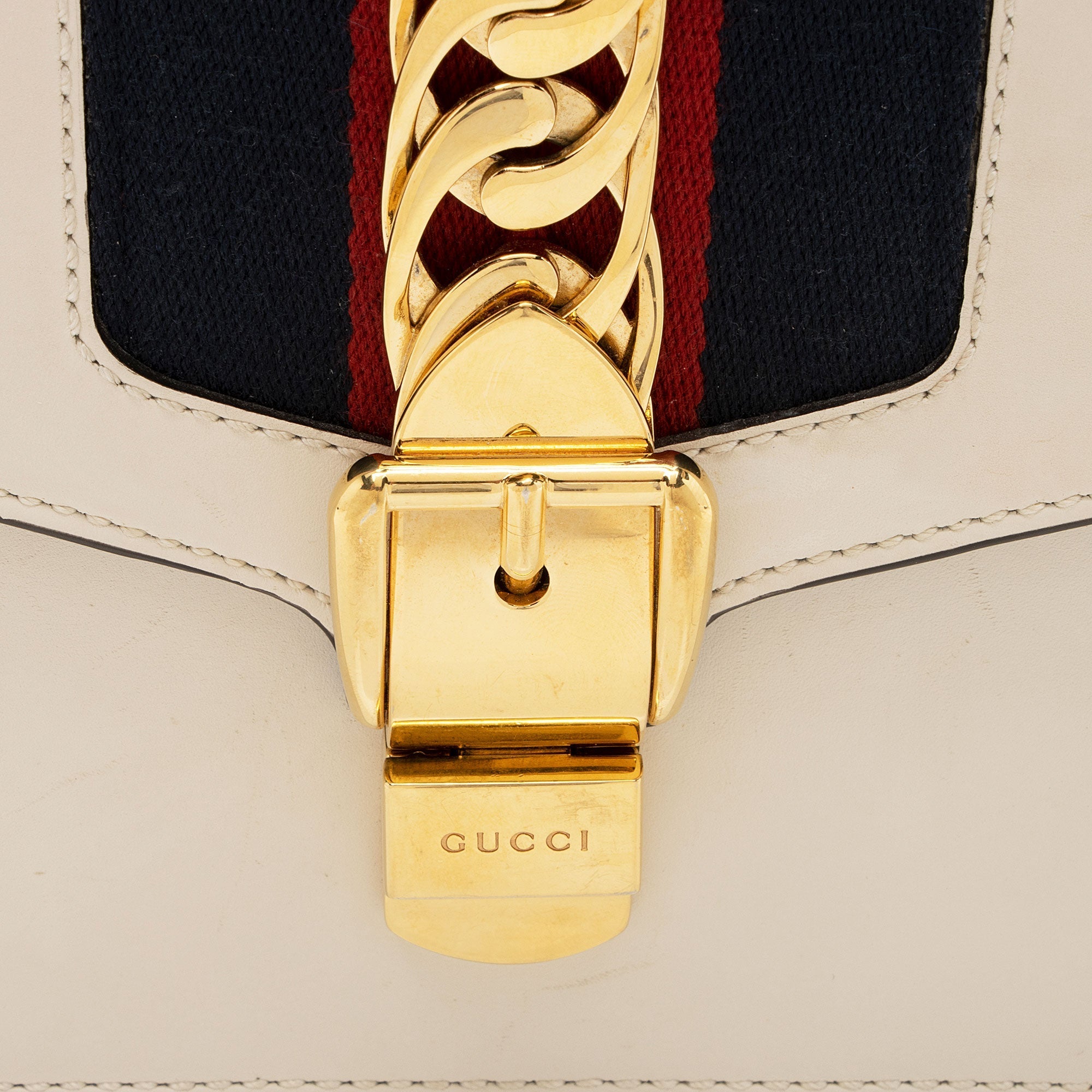 Gucci Calfskin Sylvie Small Shoulder Bag (SHF-zJc6rU)