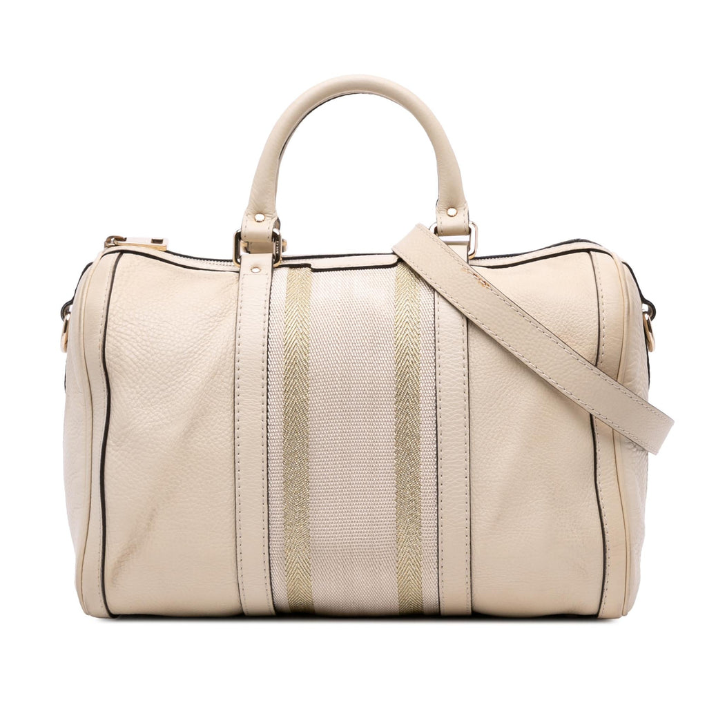 Gucci Calfskin Web Joy Boston Bag