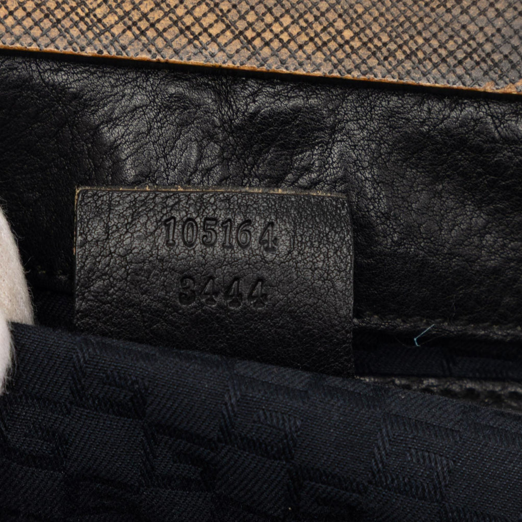 Gucci Calfskin Wood Frame Handbag