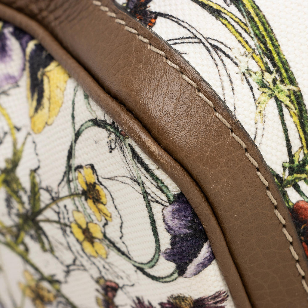 Gucci Canvas Flora Joy Convertible Medium Boston Bag (SHF-FIW9Ce)