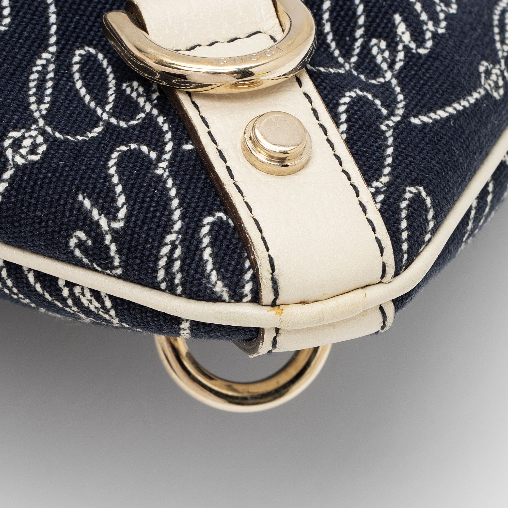 Gucci Canvas Lasso Script Abbey Messenger (SHF-coBFi9)