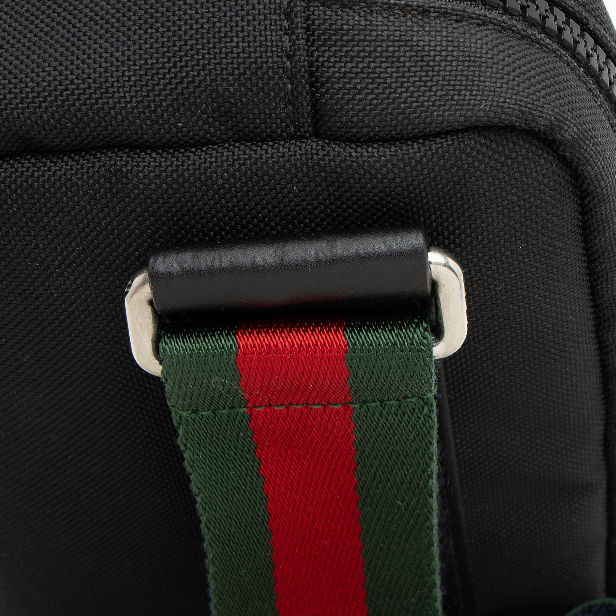 Gucci Canvas Tiger Embroidered Web Messenger