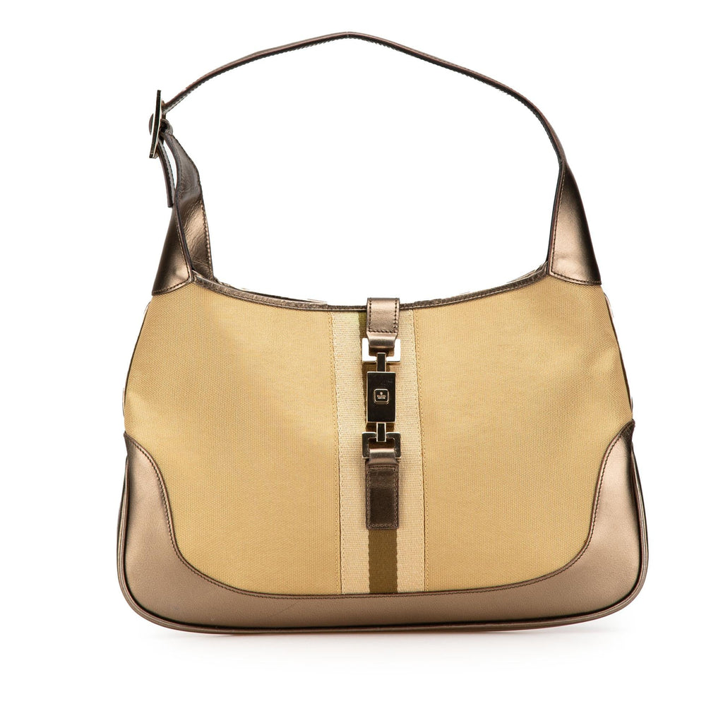 Gucci Canvas Web Jackie Shoulder Bag
