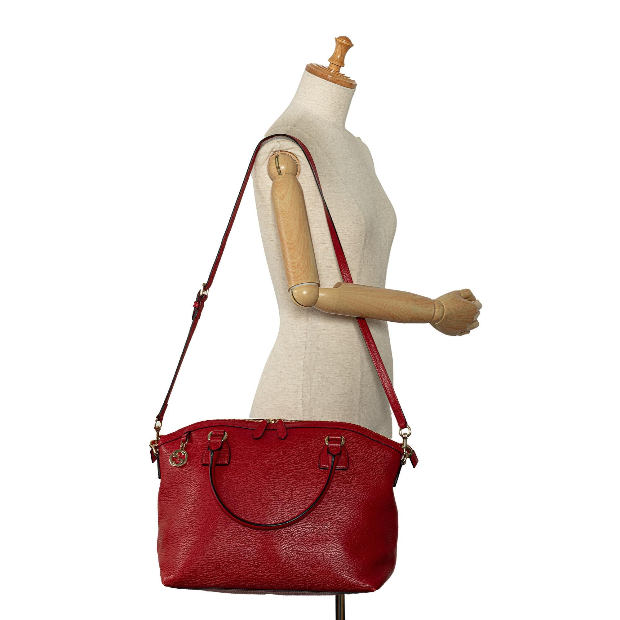 Gucci Convertible GG Charm Dome Satchel (SHG-3hxvPt)