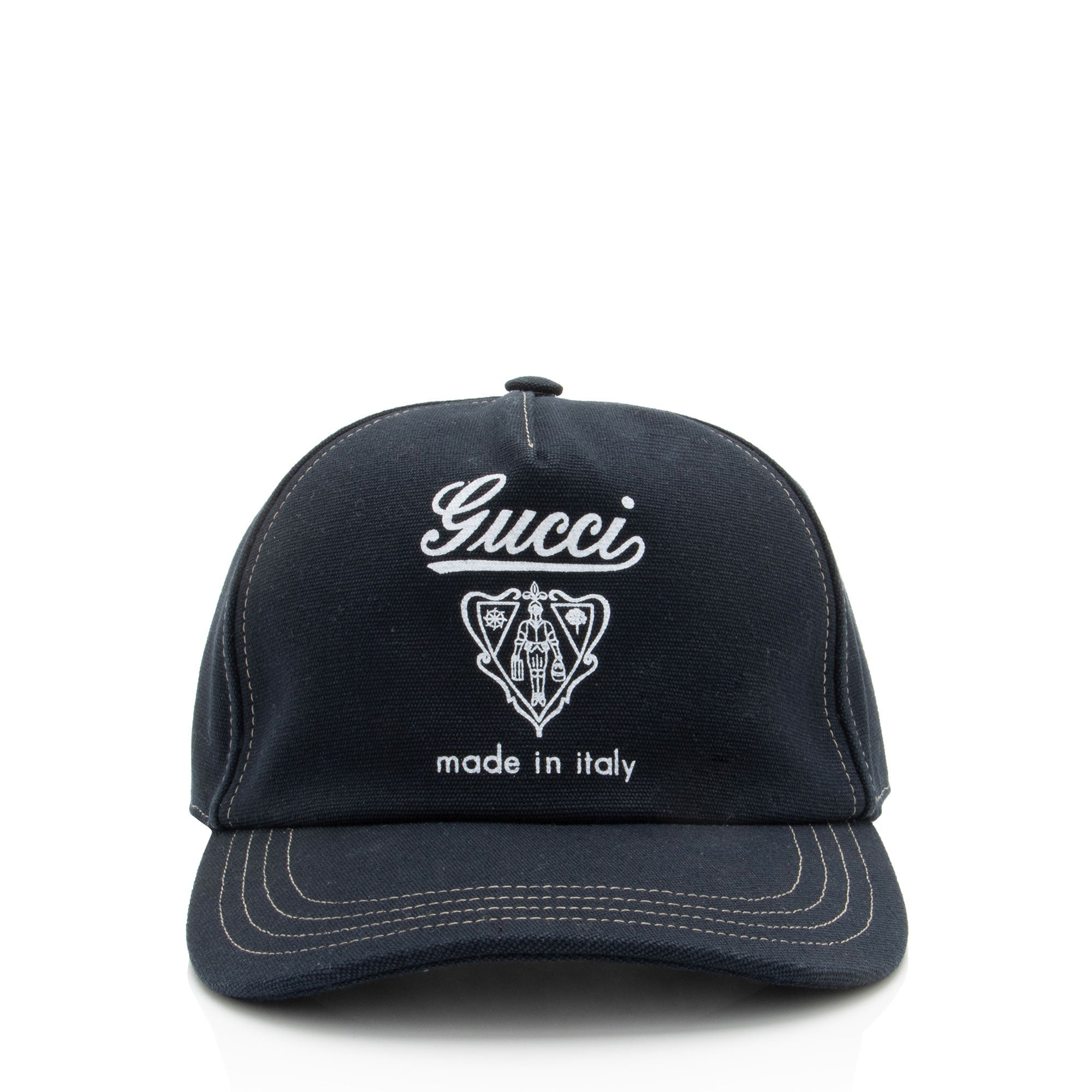 Gucci Cotton Gucci Coat of Arms Baseball Hat - Size L