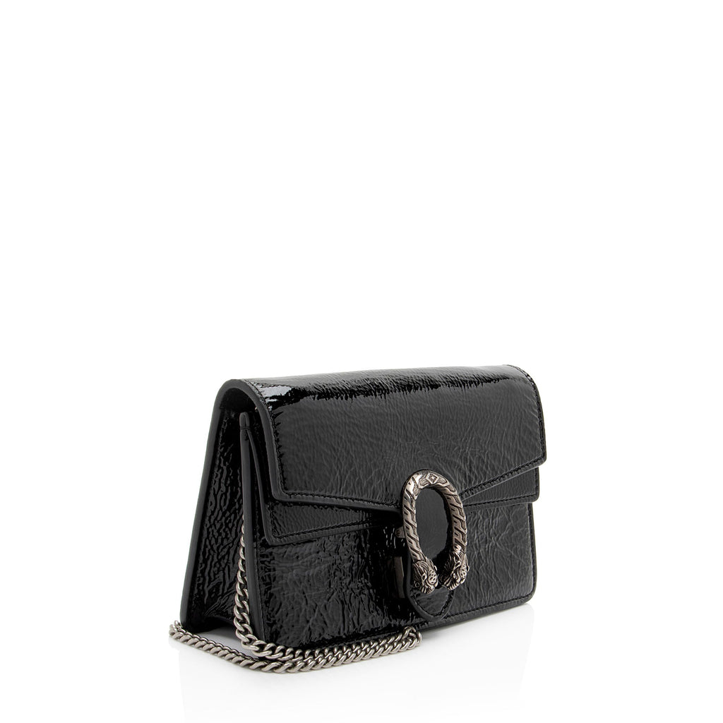 Gucci Crinkled Patent Leather Dionysus Mini Shoulder Bag