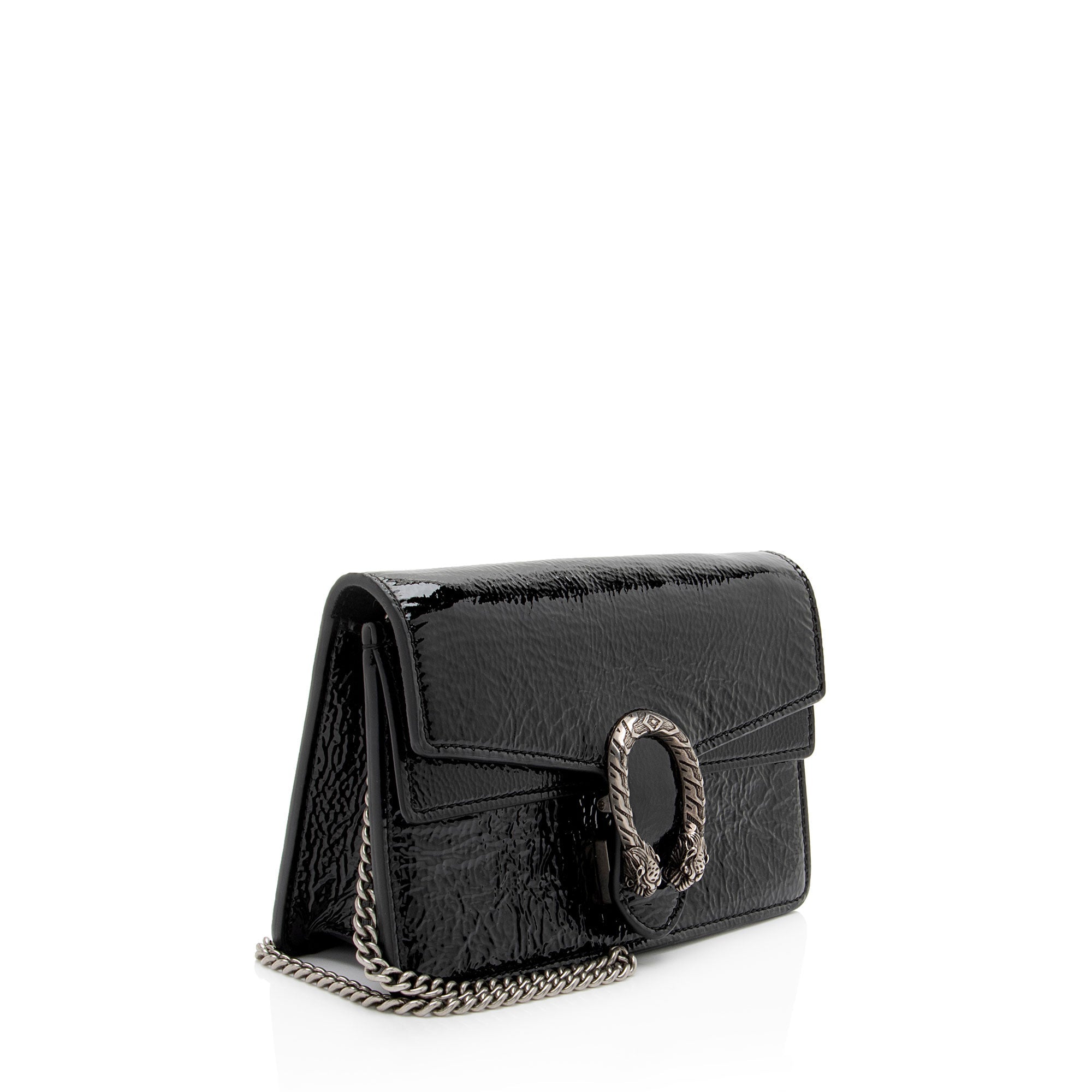 Gucci Crinkled Patent Leather Dionysus Mini Shoulder Bag