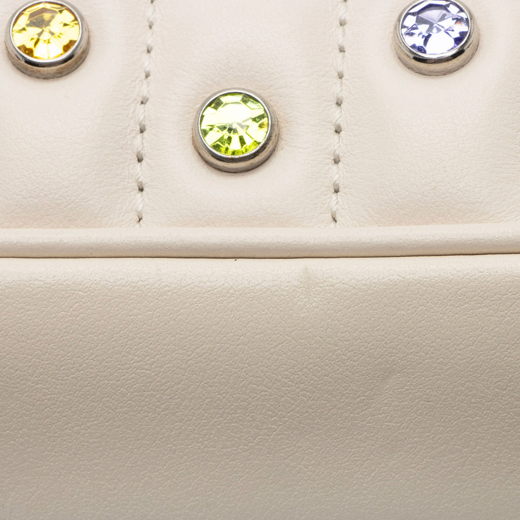 Gucci Crystal Embellished Matelasse GG Marmont Small Flap Bag (SHF-3tbySh)