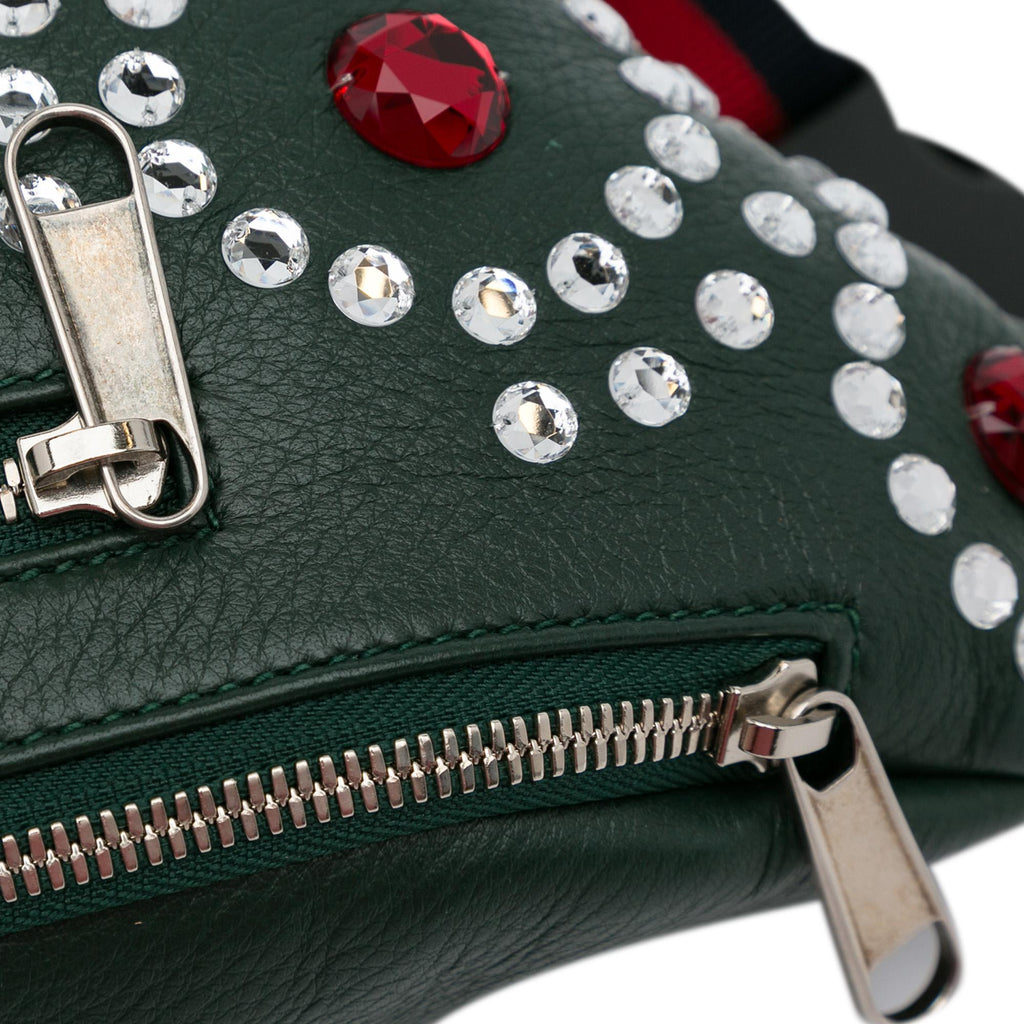 Gucci Crystal Embellished Web Belt Bag (SHG-xRoD5p)