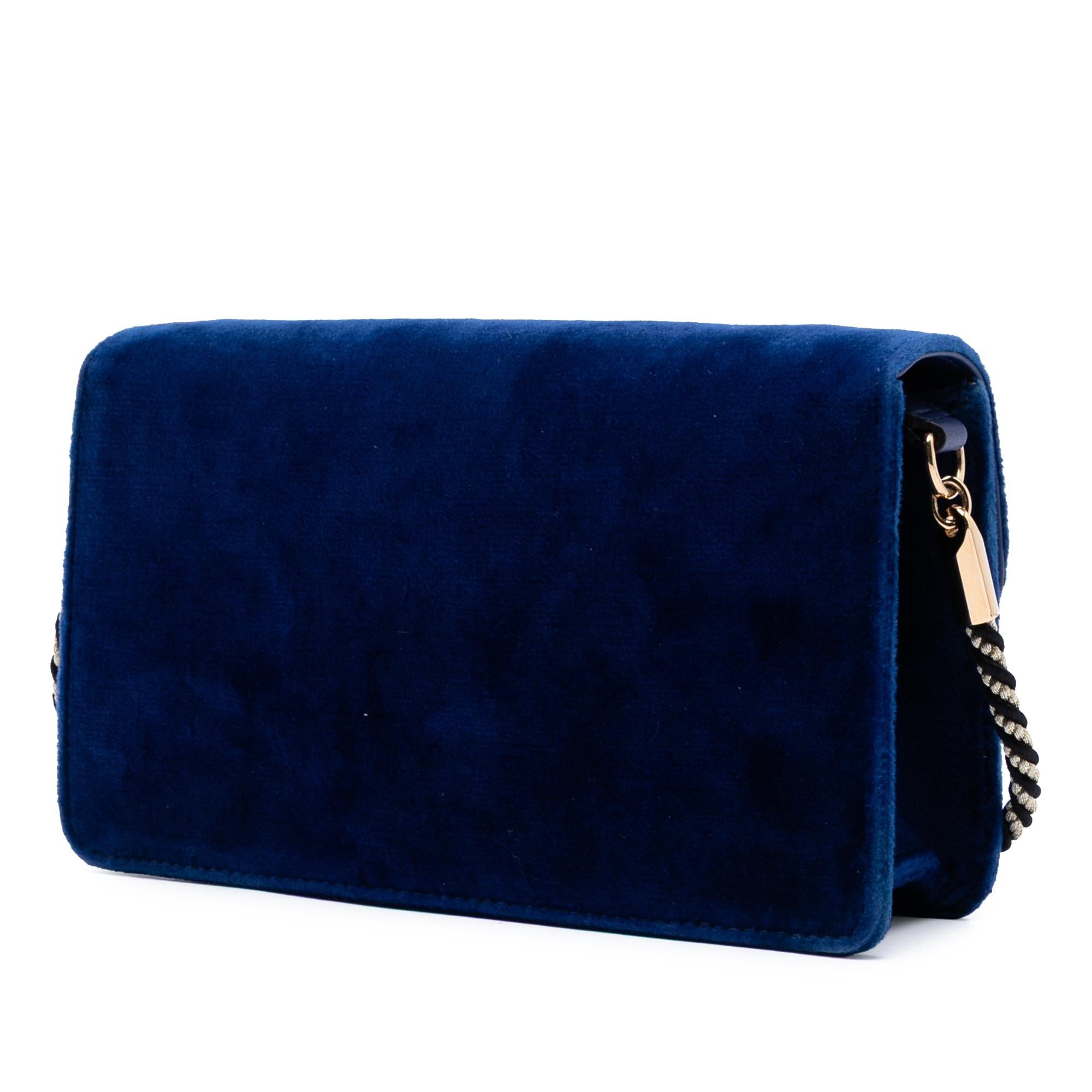 Gucci Crystal G Velvet Broadway Crossbody