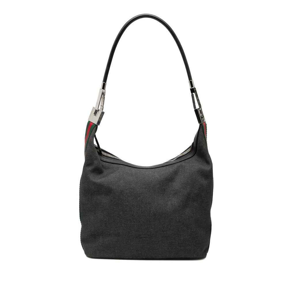 Gucci Denim Web Shoulder Bag