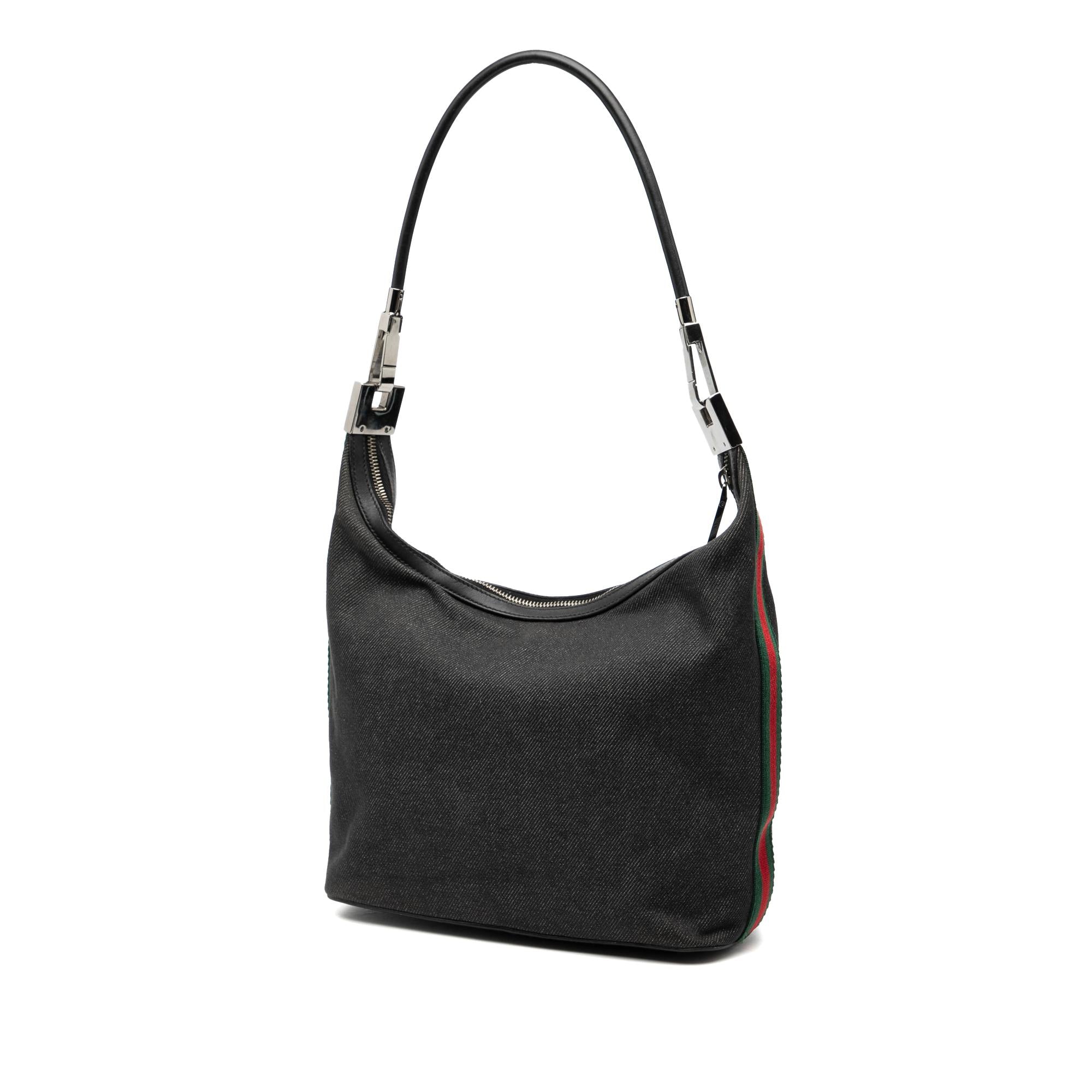 Gucci Denim Web Shoulder Bag