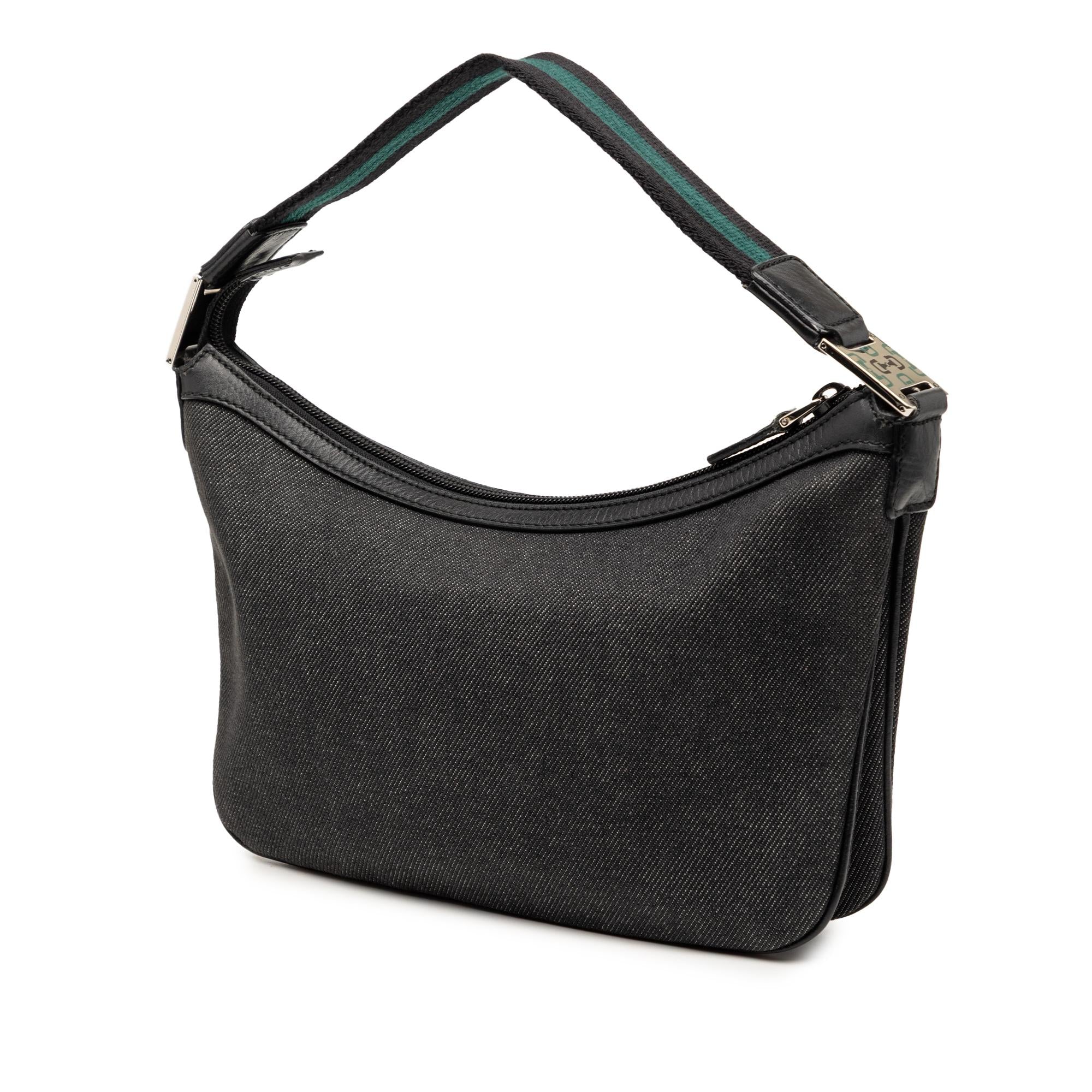 Gucci Denim Web Shoulder Bag
