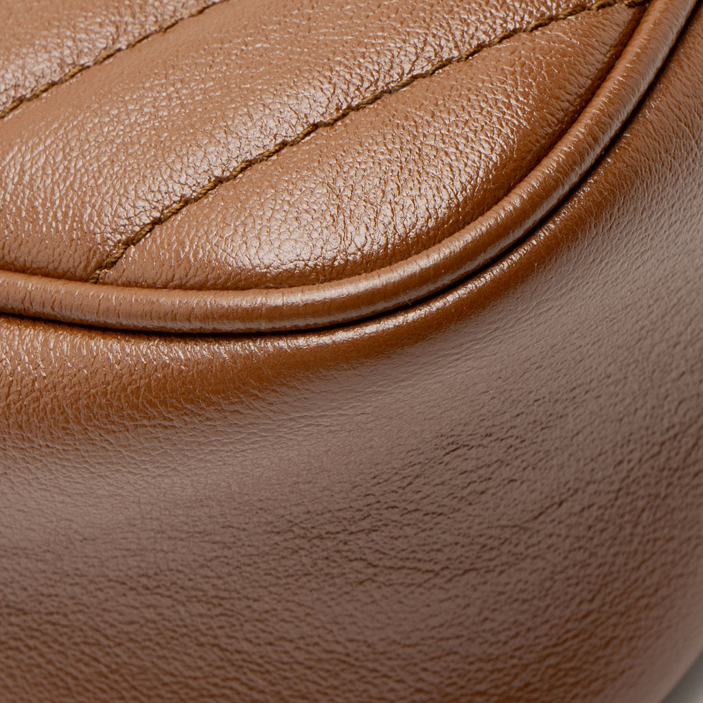 Gucci Diagonal Matelasse Leather GG Marmont Small Camera Bag