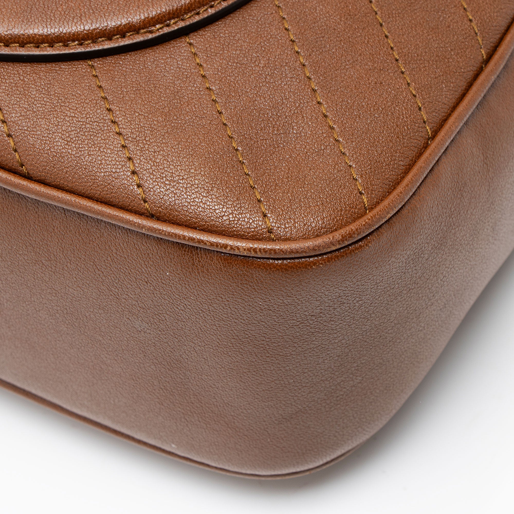 Gucci Diagonal Stitched Calfskin Blondie Camera Bag