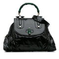 Gucci Dialux Pop Coated Canvas Bamboo Top Handle Bag