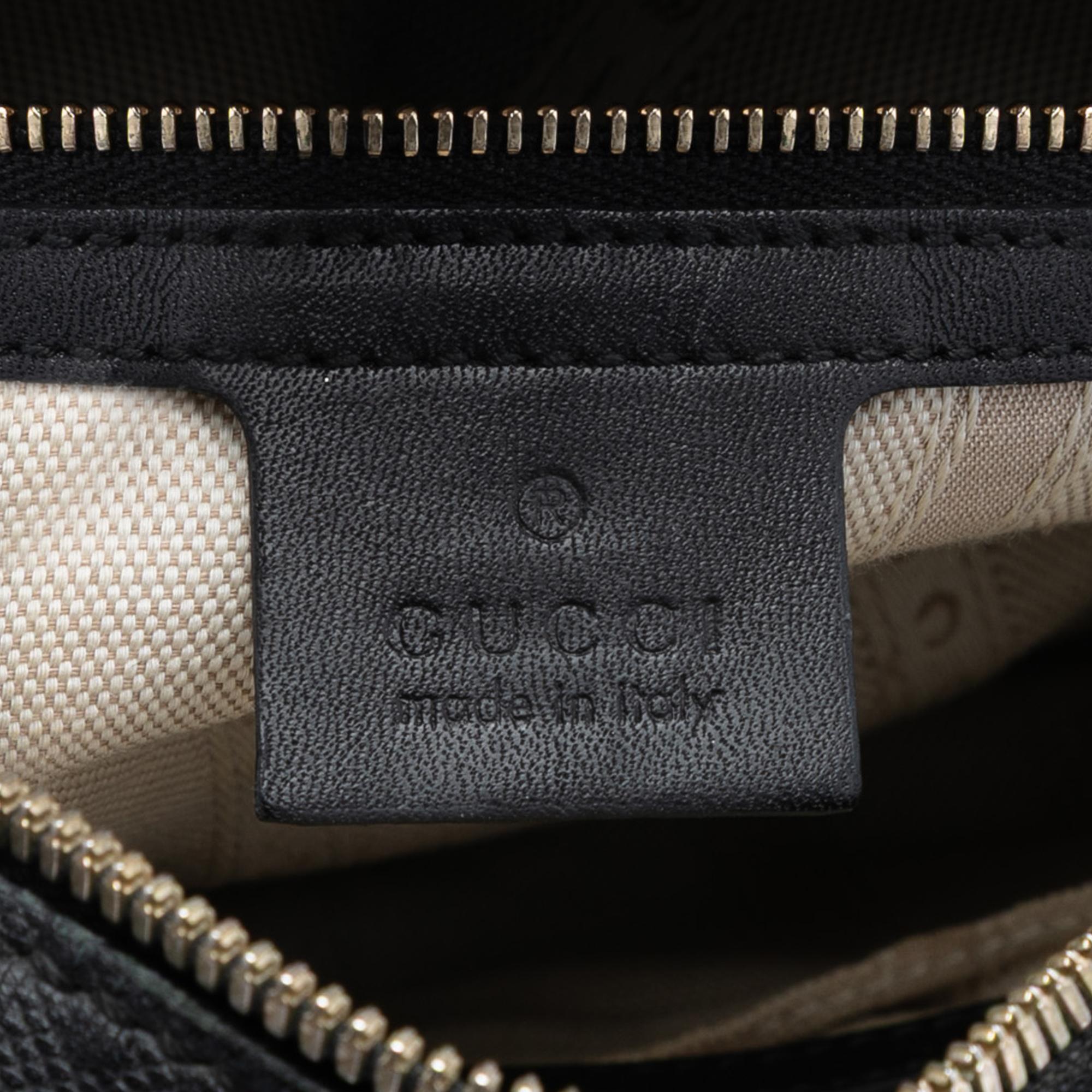Gucci Diamante Bright Leather Satchel